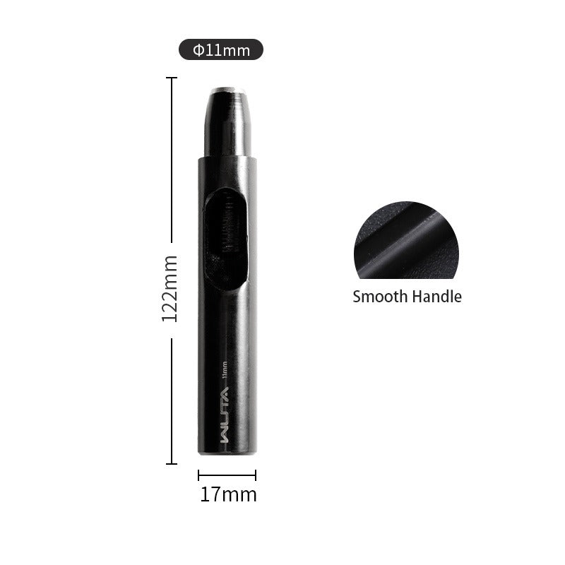 Round Hole Punch 0.5-24mm Black Leather Hollow Punch | WUTA