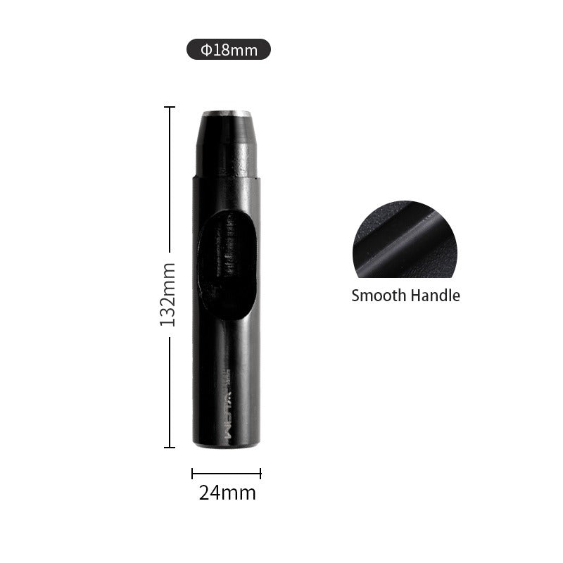 Round Hole Punch 0.5-24mm Black Leather Hollow Punch | WUTA