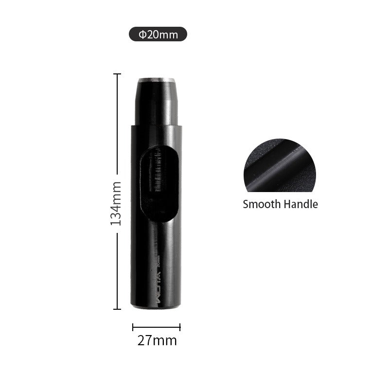 Round Hole Punch 0.5-24mm Black Leather Hollow Punch | WUTA