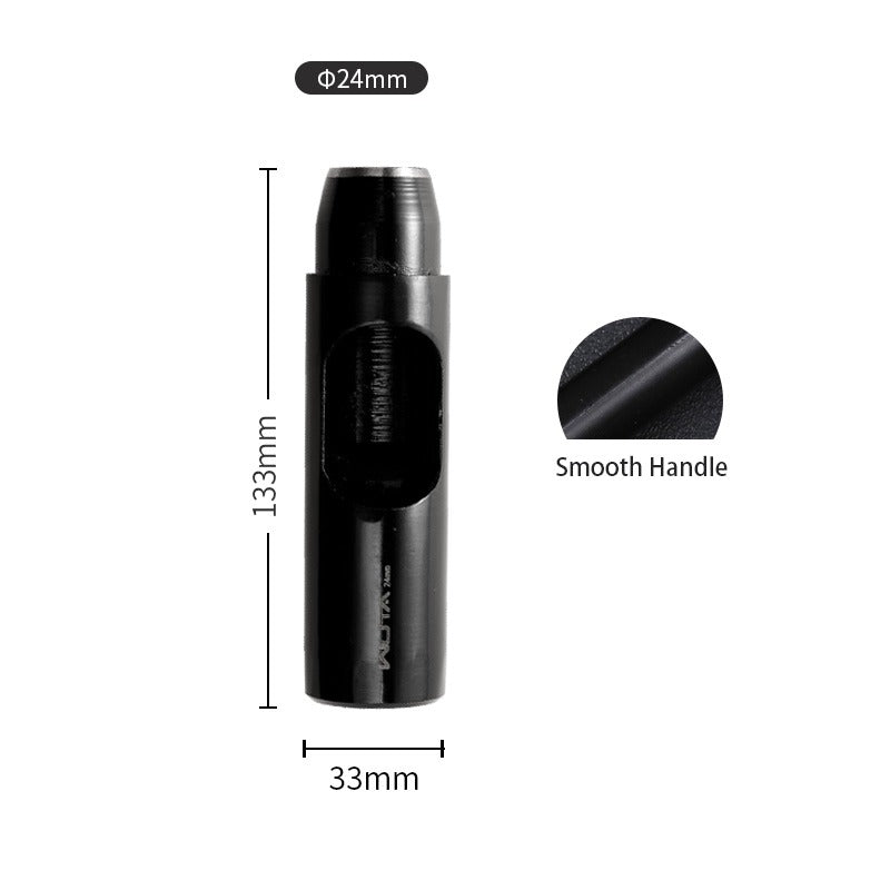 Round Hole Punch 0.5-24mm Black Leather Hollow Punch | WUTA
