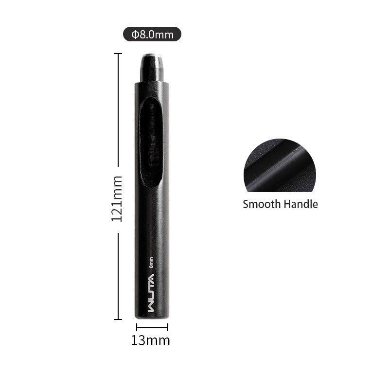Round Hole Punch 0.5-24mm Black Leather Hollow Punch | WUTA