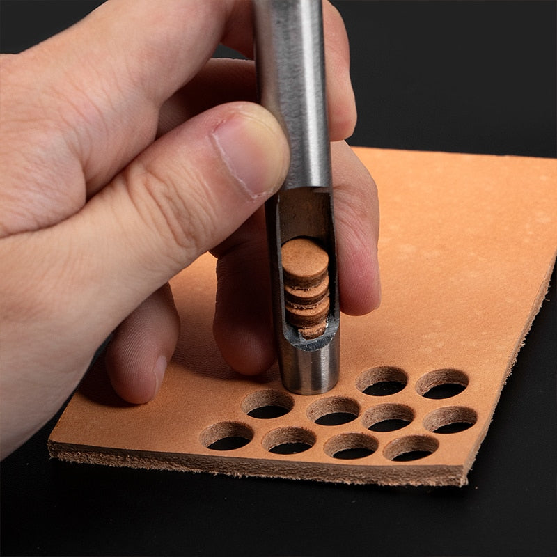 Punch Set Round Hole Punch Tool Steel Leather Craft | WUTA
