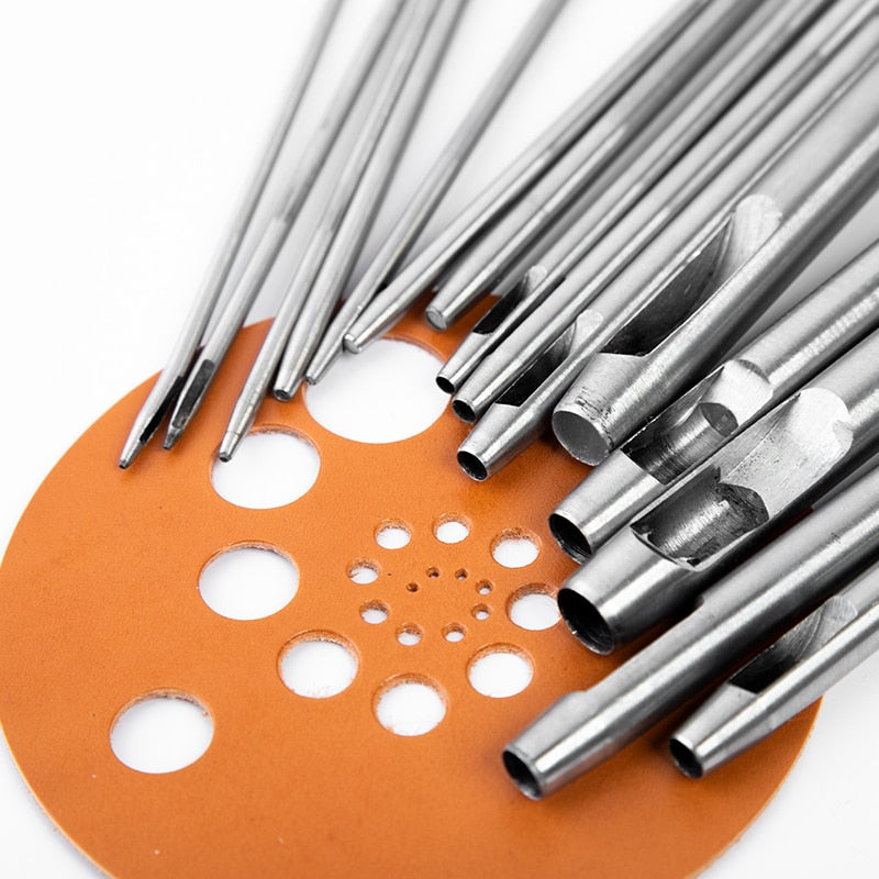 Punch Set Round Hole Punch Tool Steel Leather Craft | WUTA