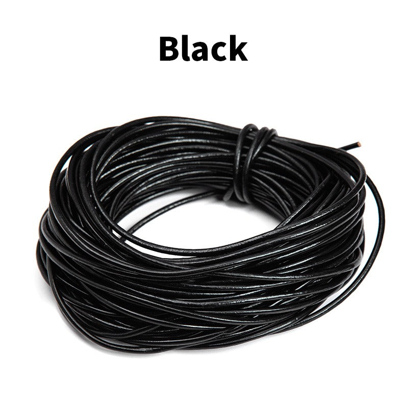 Genuine Leather Cord 2-5-10 meters round leather rope | WUTA