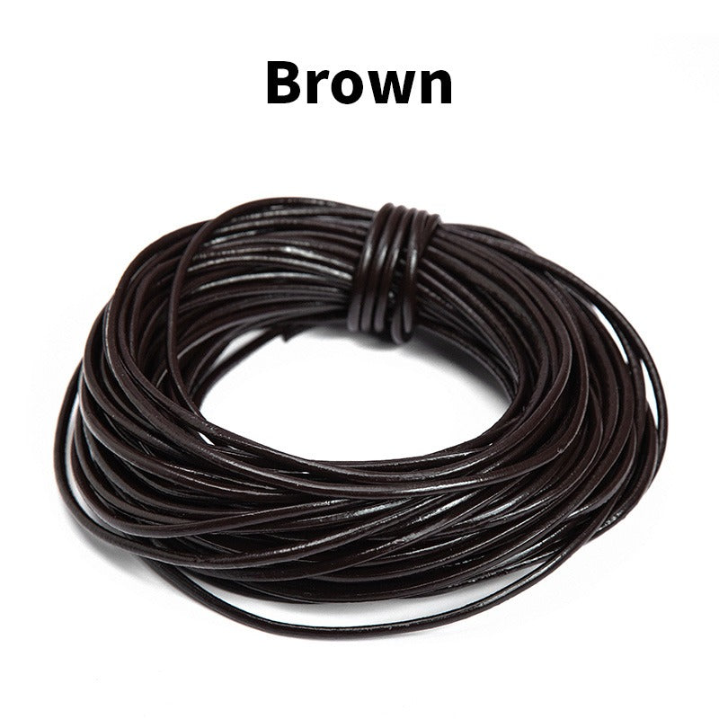 Genuine Leather Cord 2-5-10 meters round leather rope | WUTA