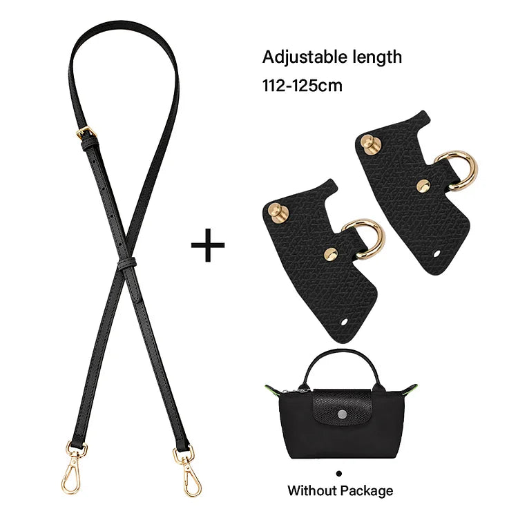 WUTA Bag Transformation for Longchamp mini Straps Punch-free Long Real Leather Shoulder Strap Crossbody Strap