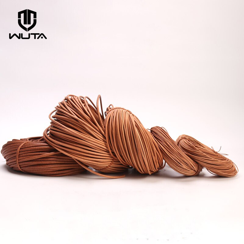 Genuine Leather Cord 2-5-10 meters round leather rope | WUTA