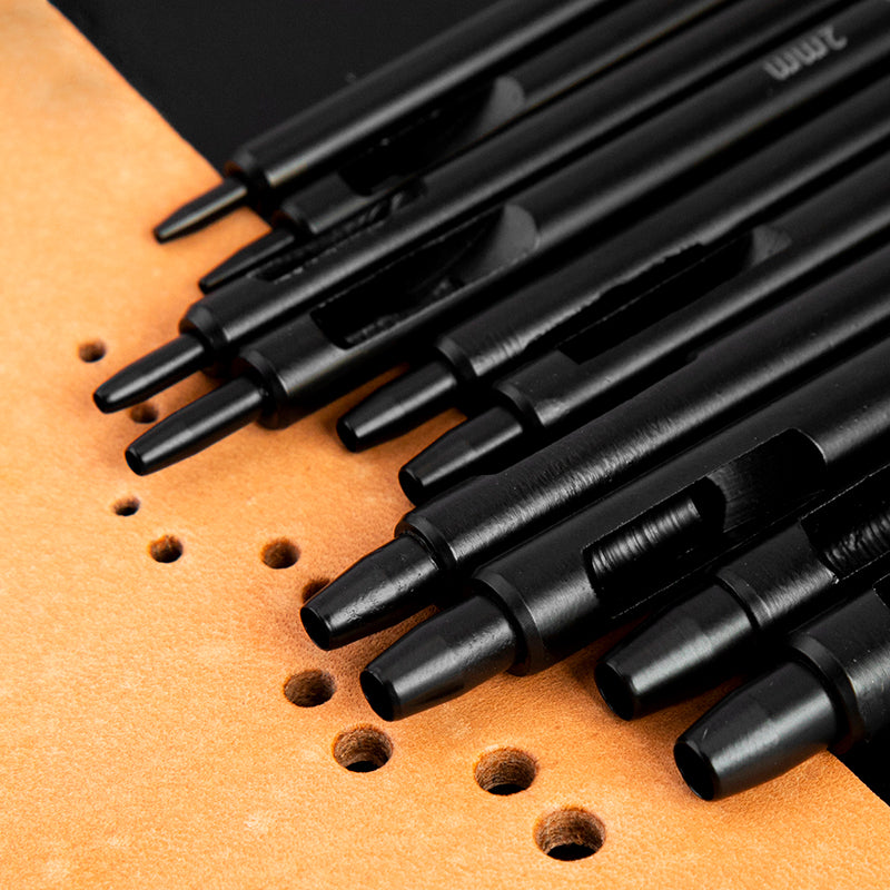 Round Hole Punch 0.5-24mm Black Leather Hollow Punch | WUTA