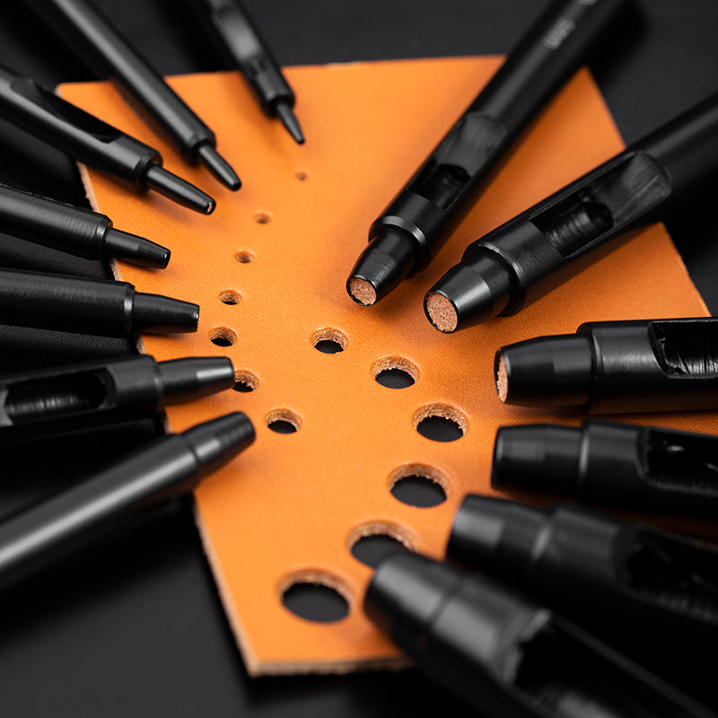 Round Hole Punch 0.5-24mm Black Leather Hollow Punch | WUTA