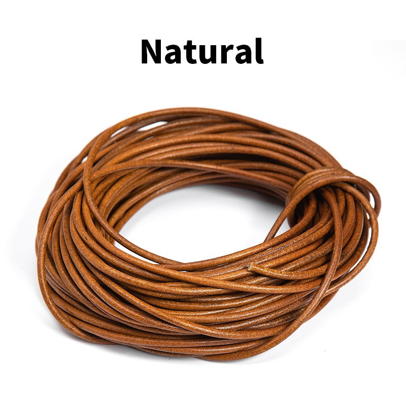 Genuine Leather Cord 2-5-10 meters round leather rope | WUTA