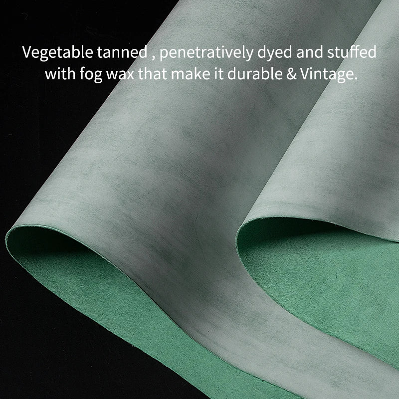 Genuine Leather Vegetable Tanned Leather Fog Wax Full Grain Leather| WUTA
