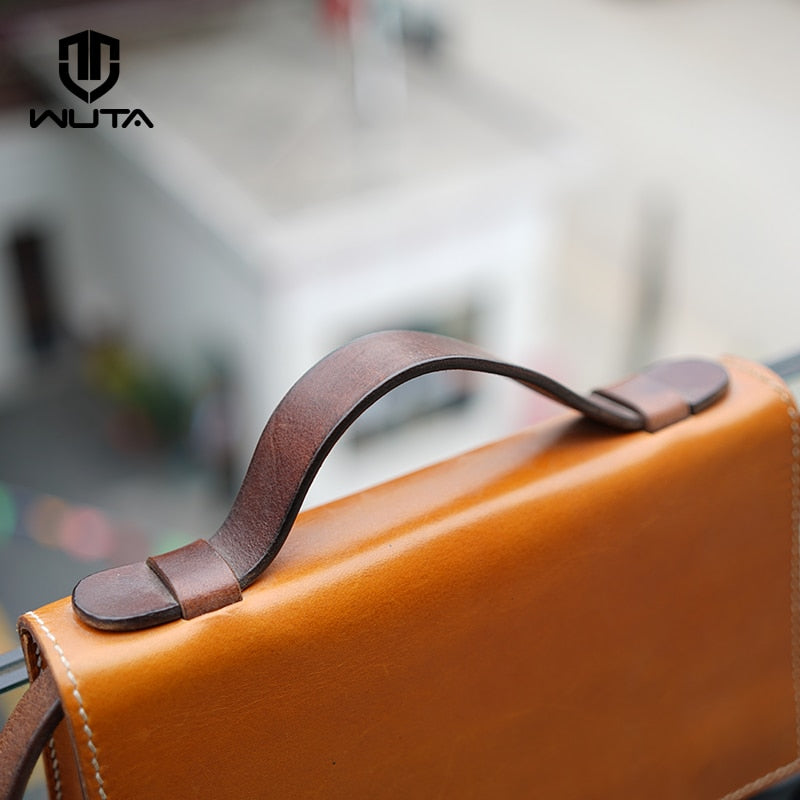 5/20/25/30mm Width Vegetable Tanned Leather Shoulder Strap | WUTA