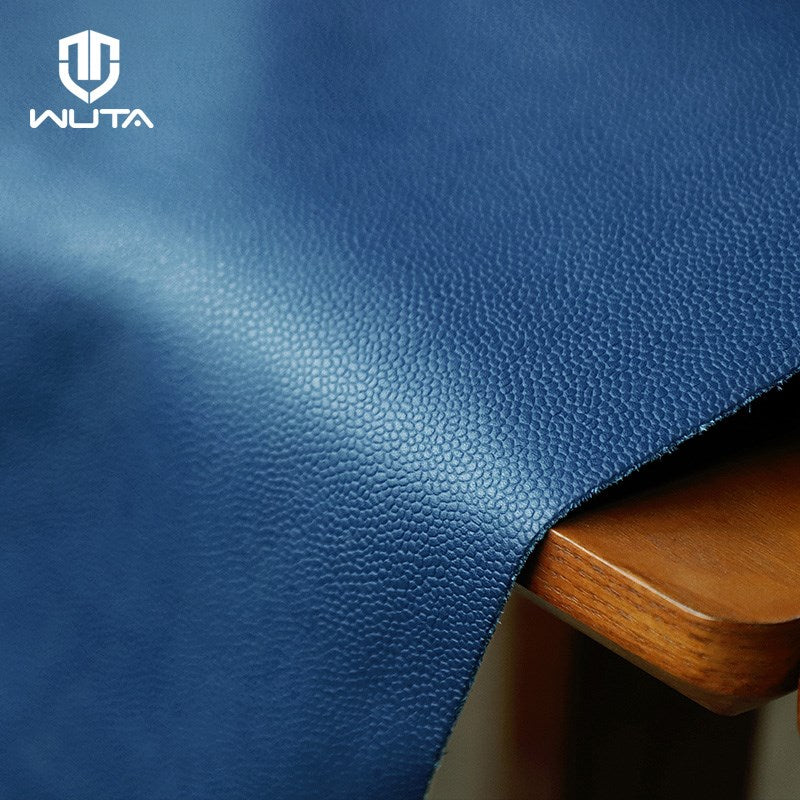 WUTA 1 Square Feet French Imported Classic Blue Caviar Pattern First Layer Cowhide Leather