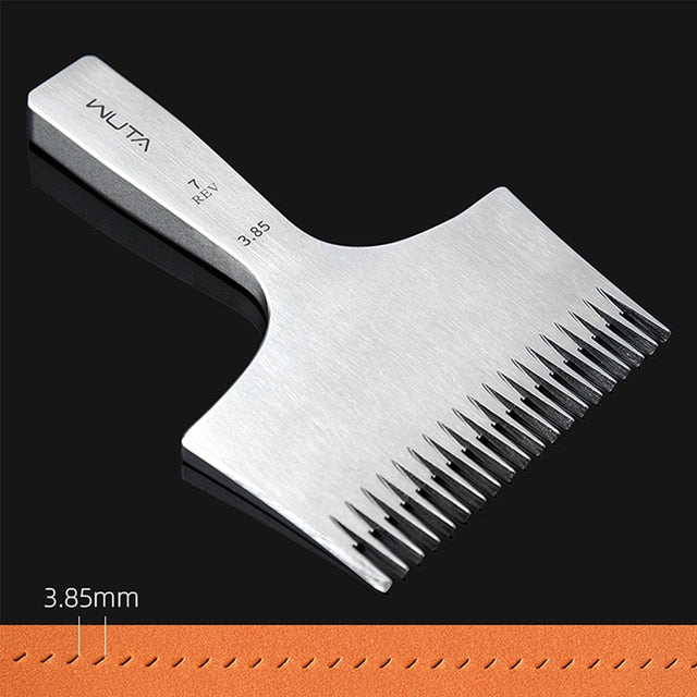 20 Teeth Pricking Iron Leather Chisel French Style Leather Punching Tools | WUTA