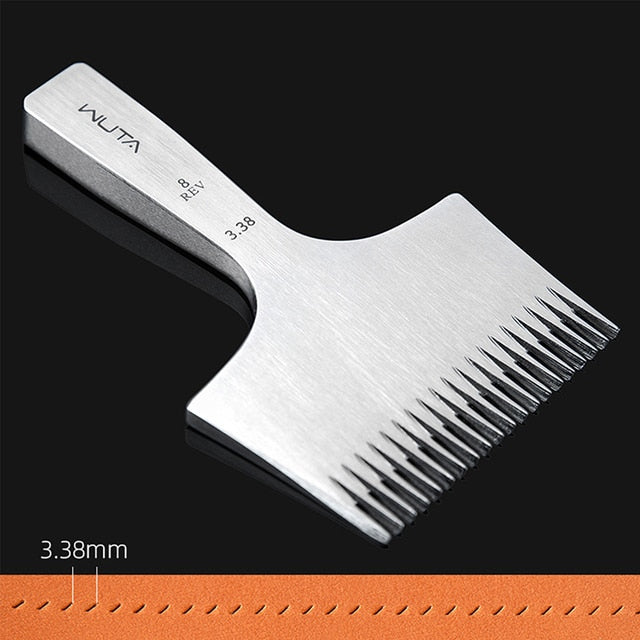 20 Teeth Pricking Iron Leather Chisel French Style Leather Punching Tools | WUTA
