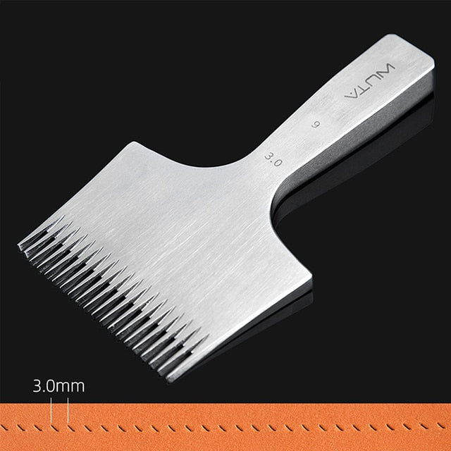 20 Teeth Pricking Iron Leather Chisel French Style Leather Punching Tools | WUTA