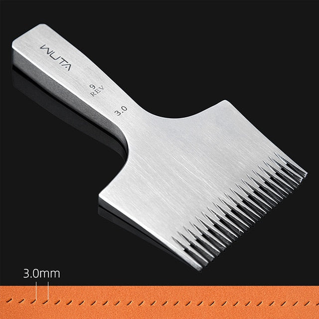 20 Teeth Pricking Iron Leather Chisel French Style Leather Punching Tools | WUTA