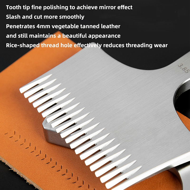 20 Teeth Pricking Iron Leather Chisel French Style Leather Punching Tools | WUTA