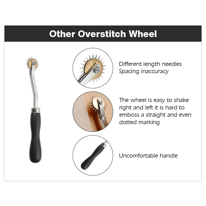 Leather Paper Overstitch Wheel With 4 Wheels Line Marking Wheel Gear | WUTA