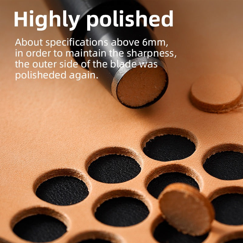 Round Hole Punch 0.5-24mm Black Leather Hollow Punch | WUTA