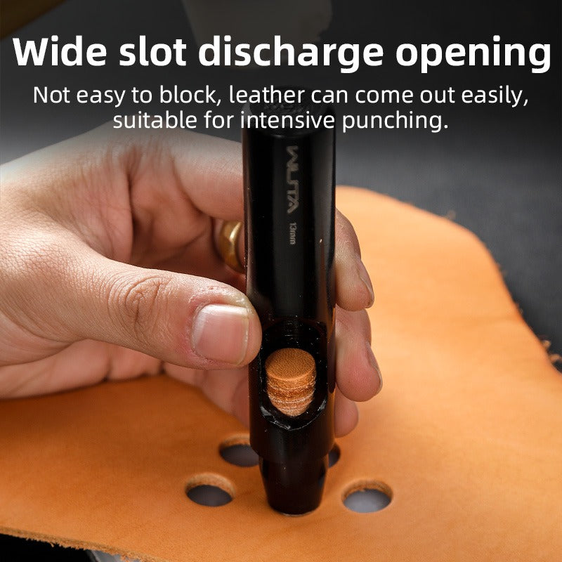 Round Hole Punch 0.5-24mm Black Leather Hollow Punch | WUTA